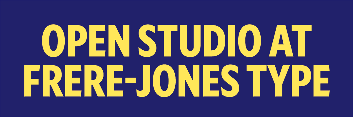 Open Studio and Library Tour at Frere-Jones Type